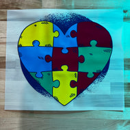 Autism Heart DTF Transfer