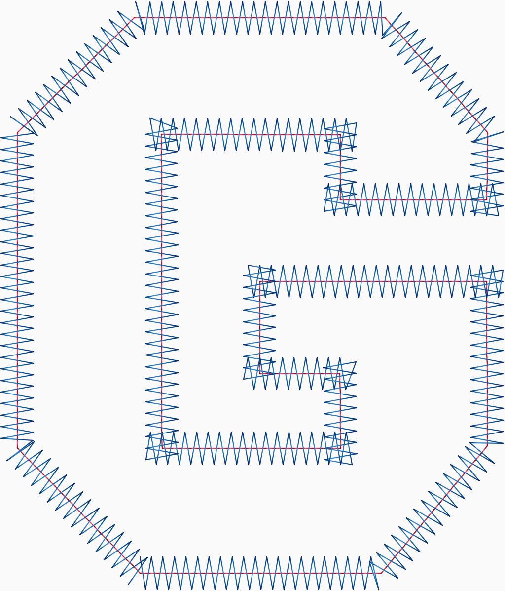 Applique Letter G 5" .DST