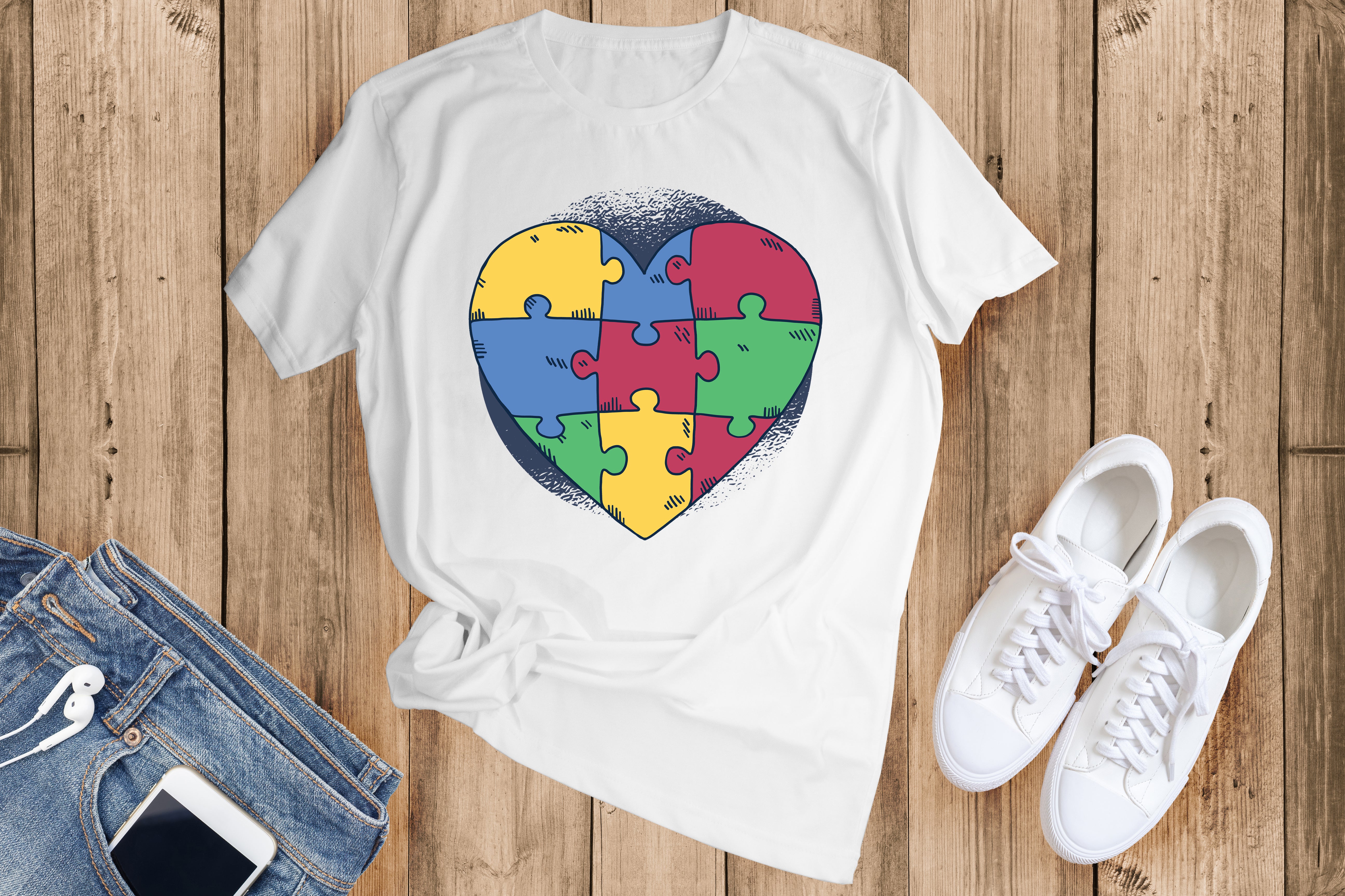 Autism Heart DTF Transfer (6 Pack)