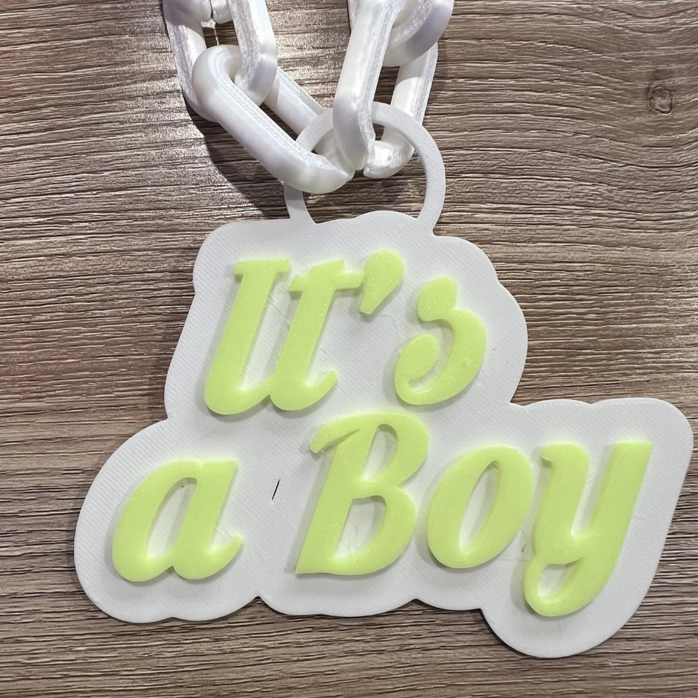It's a Boy Pendant & Chain