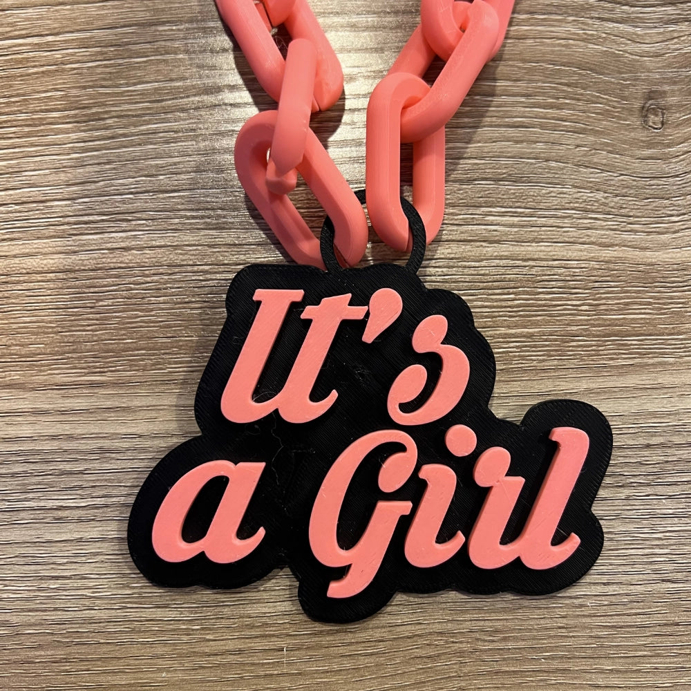 It's a Girl Pendant & Chain