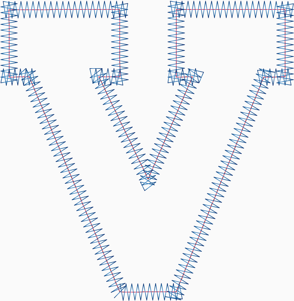 Applique Letter V 5" .DST