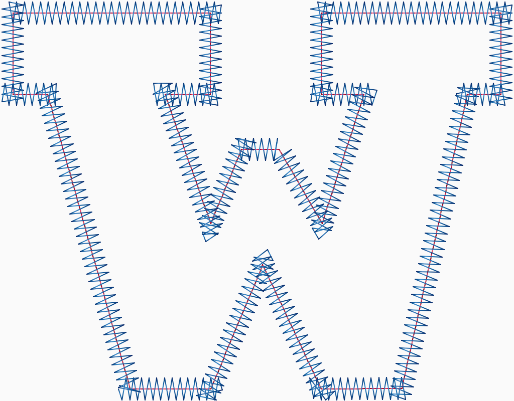 Applique Letter W 5" .DST