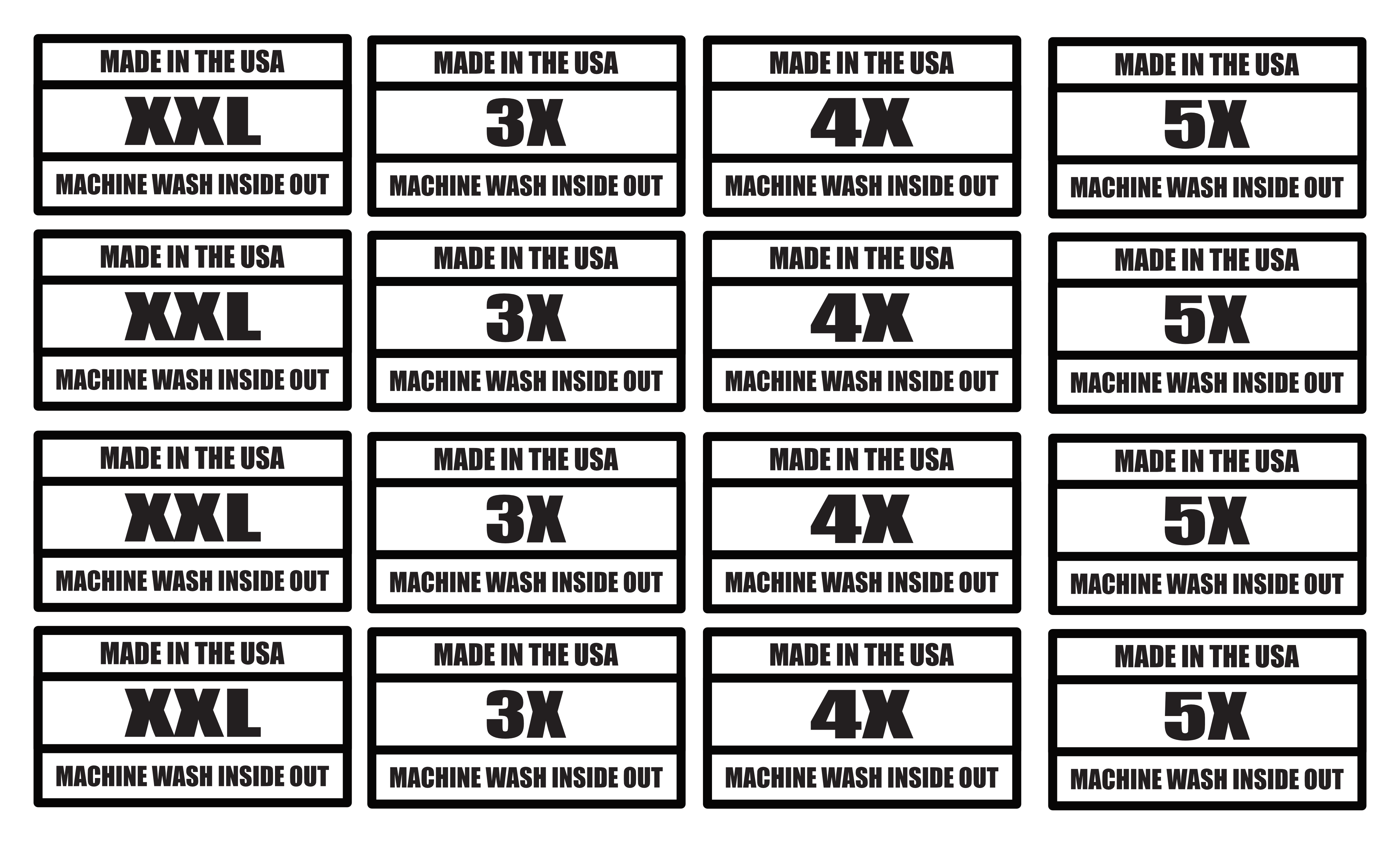 DTF Neck Label (2X-5X)