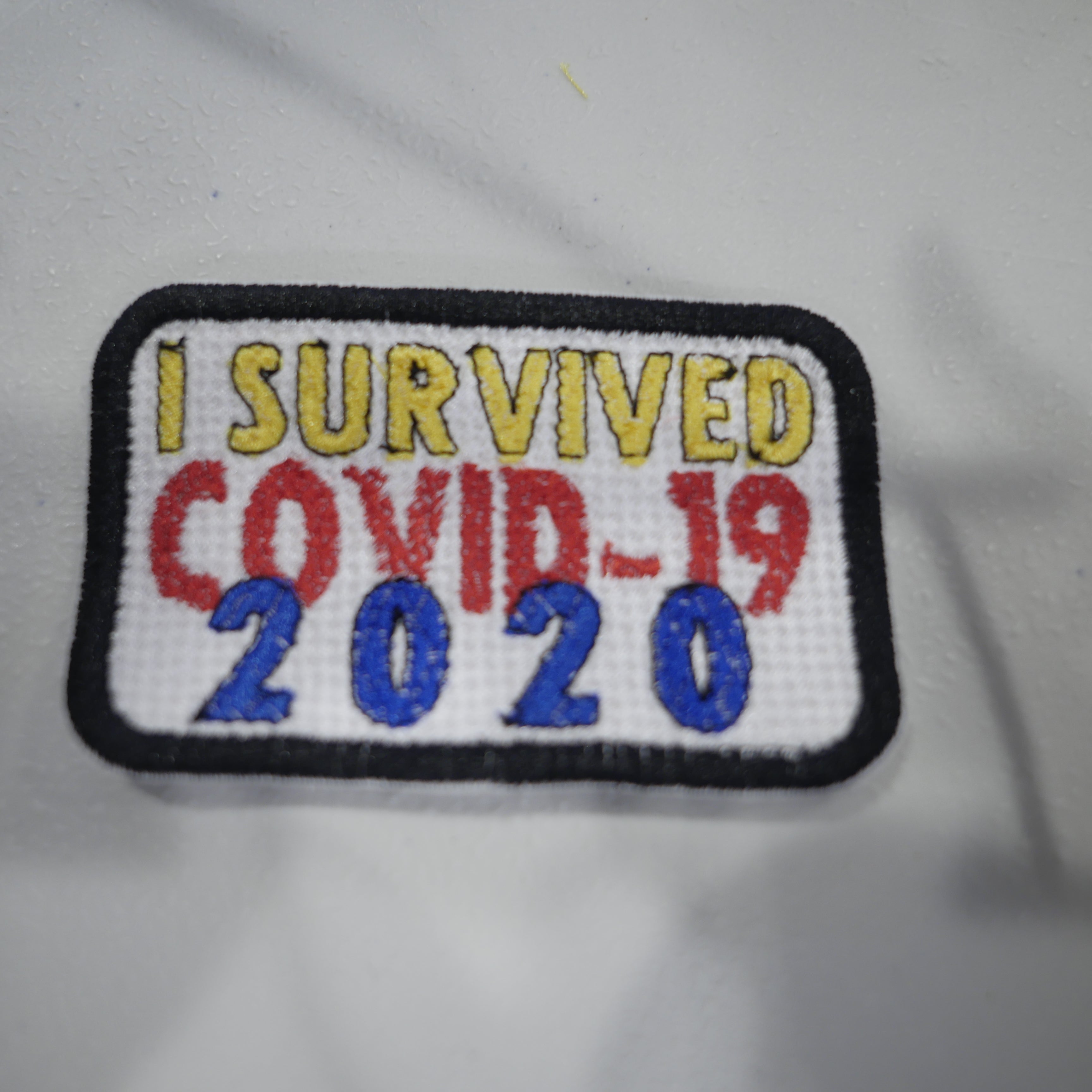 Iron on I Survived Covid-19 2020 Embroidery Patch