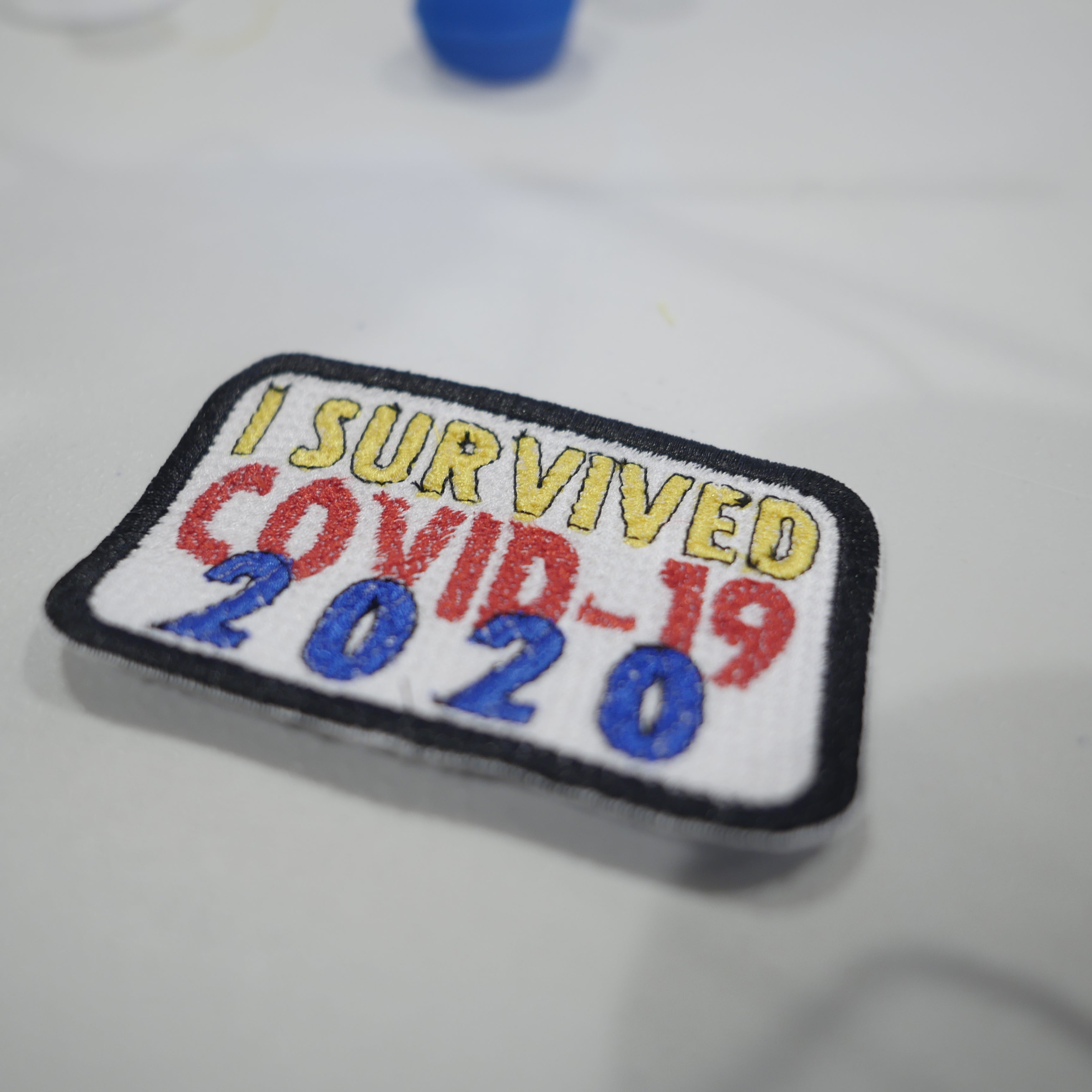 Iron on I Survived Covid-19 2020 Embroidery Patch