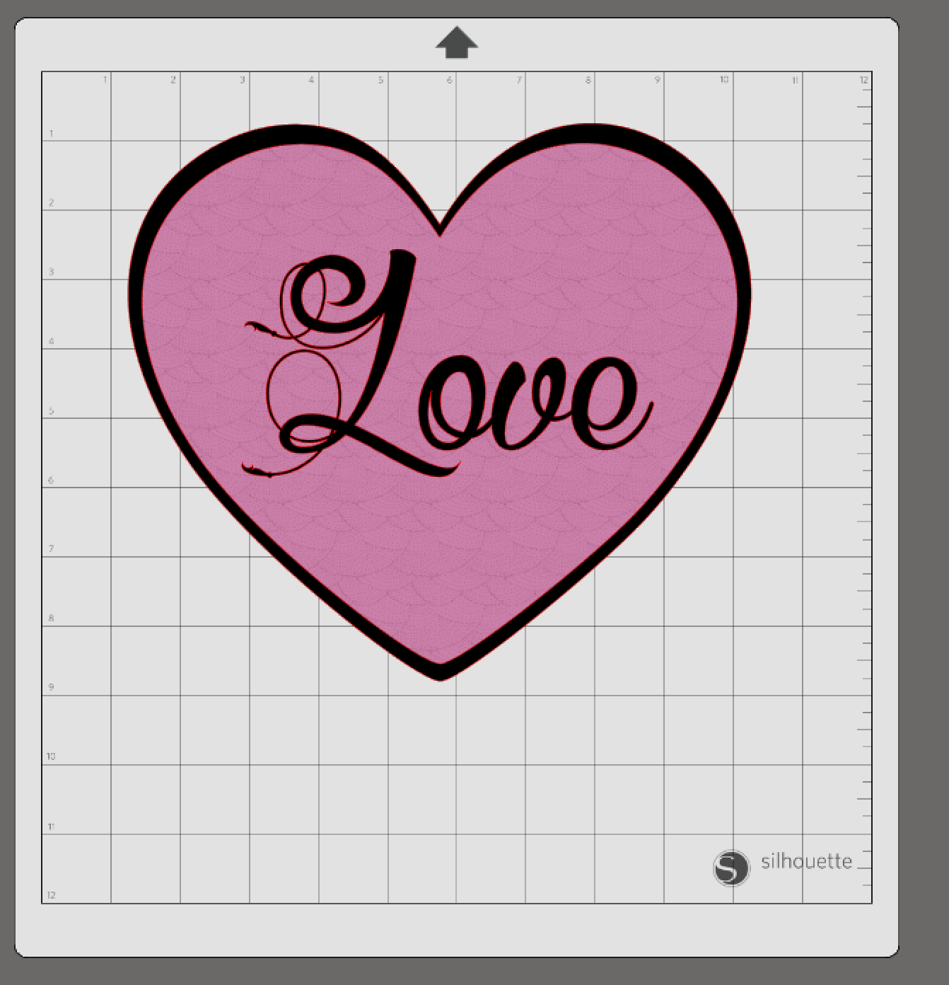 Silhouette Cameo Camo Heart Design File