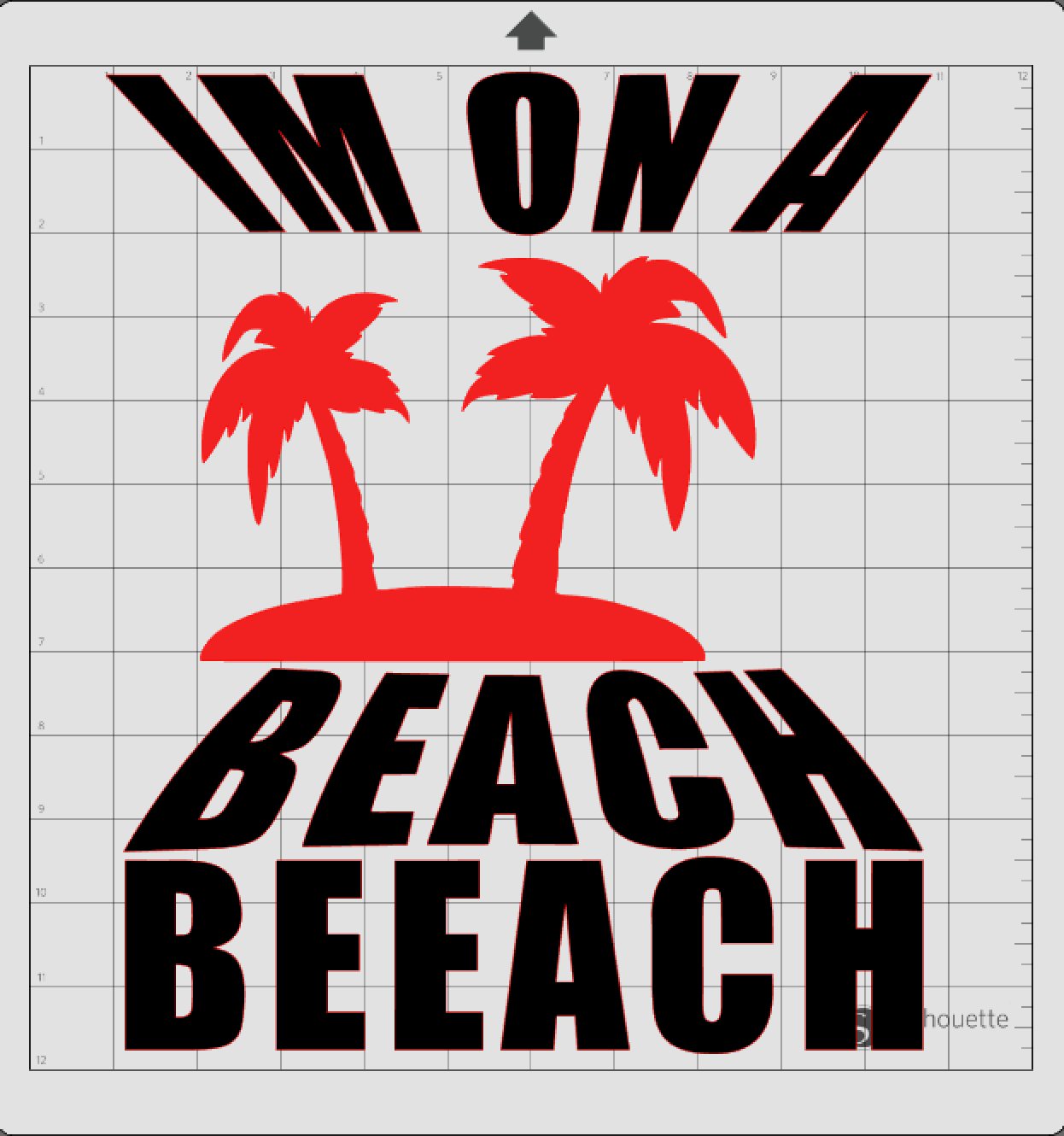 Silhouette Cameo Im on the beach Design File