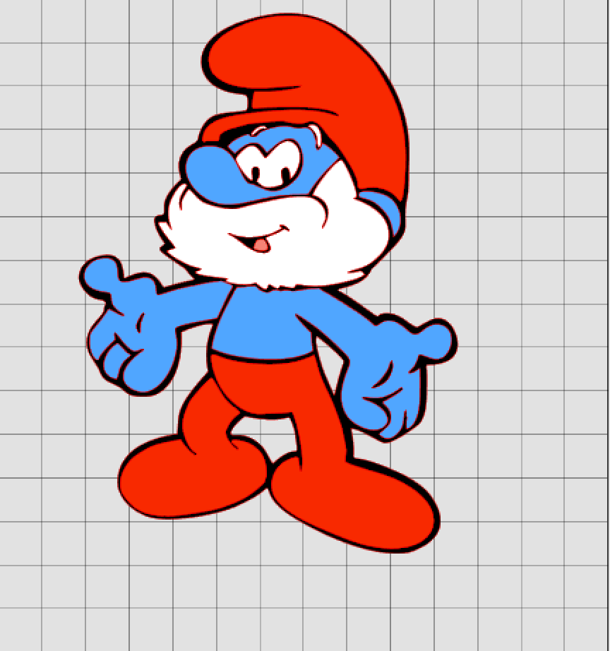 Silhouette Cameo Papa Smurf Design File