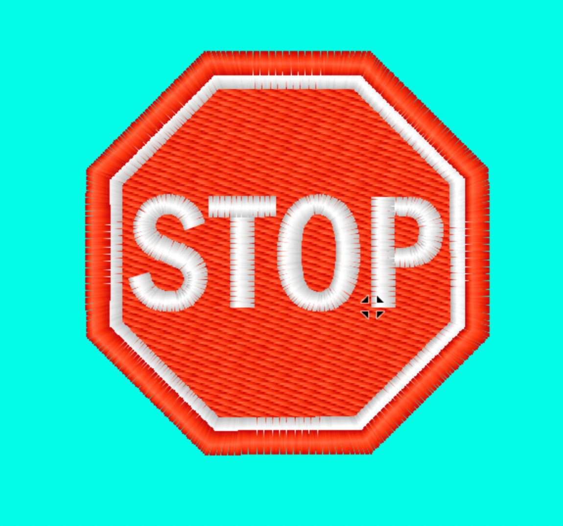 .PES Stop Sign Embroidery Design