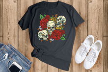 Sculls and Roses DTF Transfer