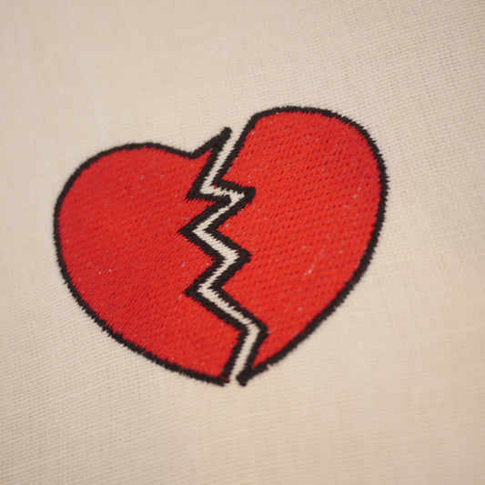 Broken Heart Embroidery Design .DST