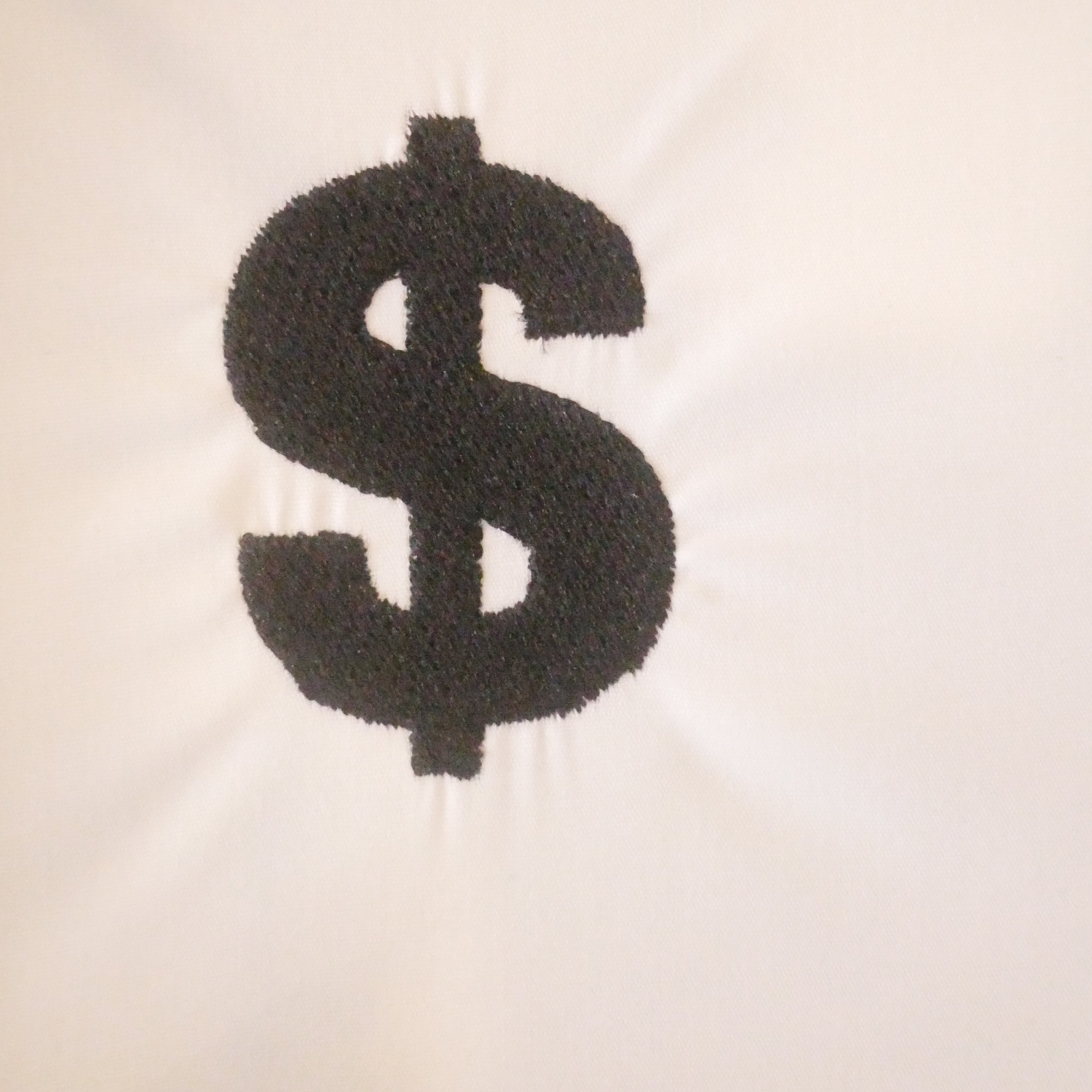 Money Sign Embroidery Design