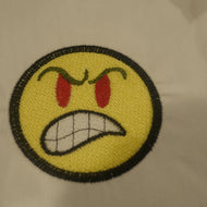 Angry Face Embroidery Design