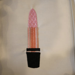 Lipstick Embroidery Design