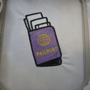 Passport Embroidery Design