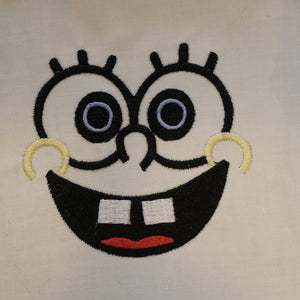 Sponge Bob Face Embroidery Design