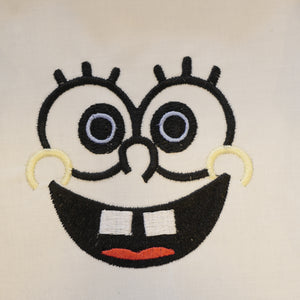Sponge Bob Face Embroidery Design