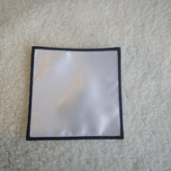 Pack of 5   4" White with Black Border Square Sublimation Patches