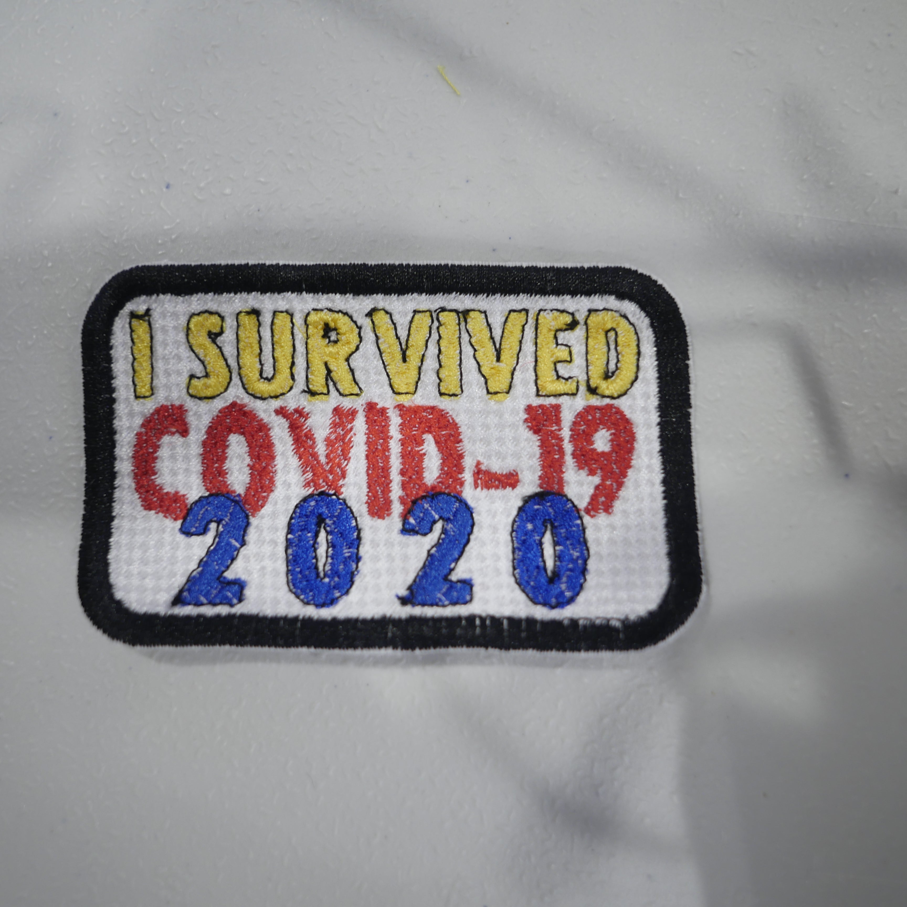 Iron on I Survived Covid-19 2020 Embroidery Patch