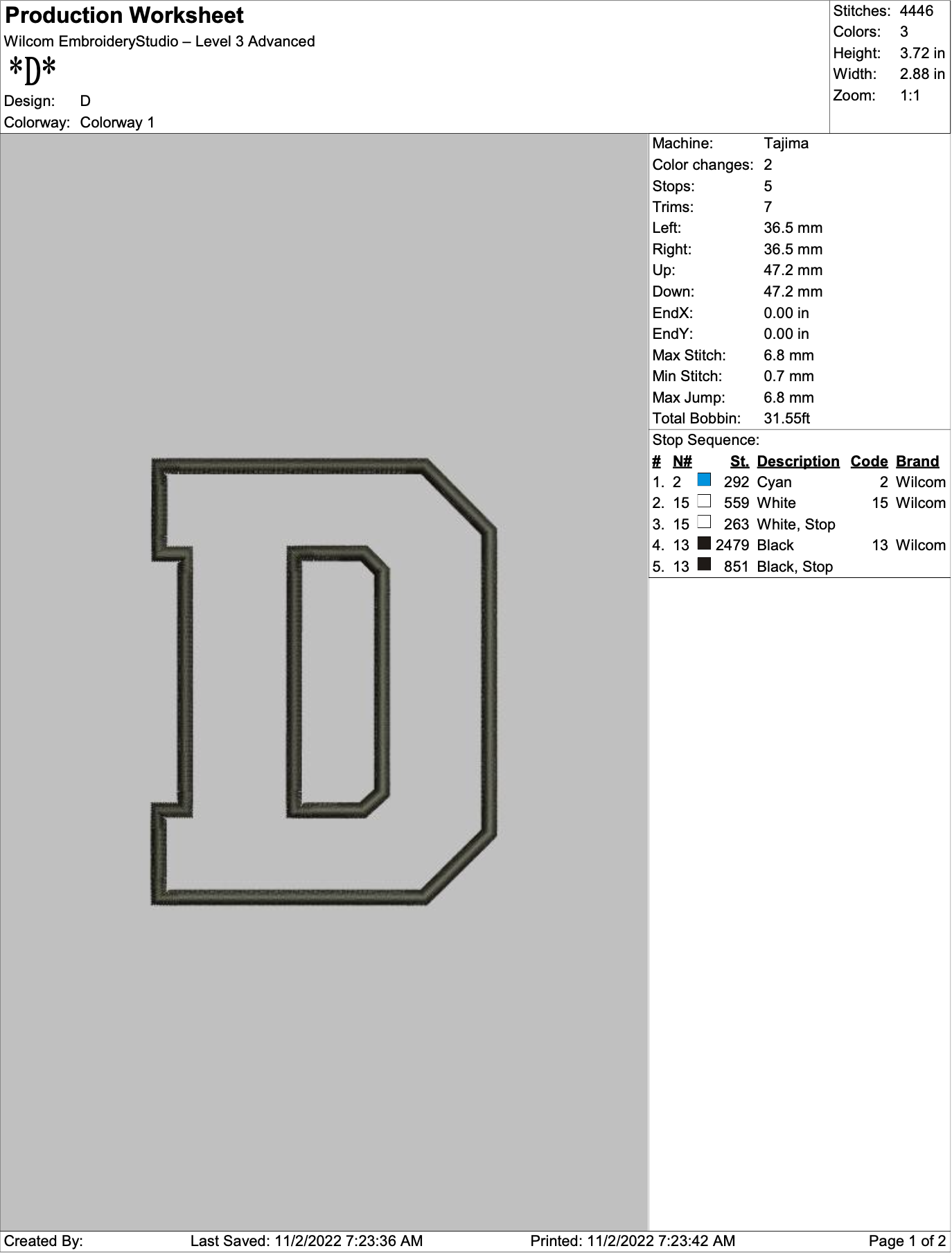 D Applique .Pes design file