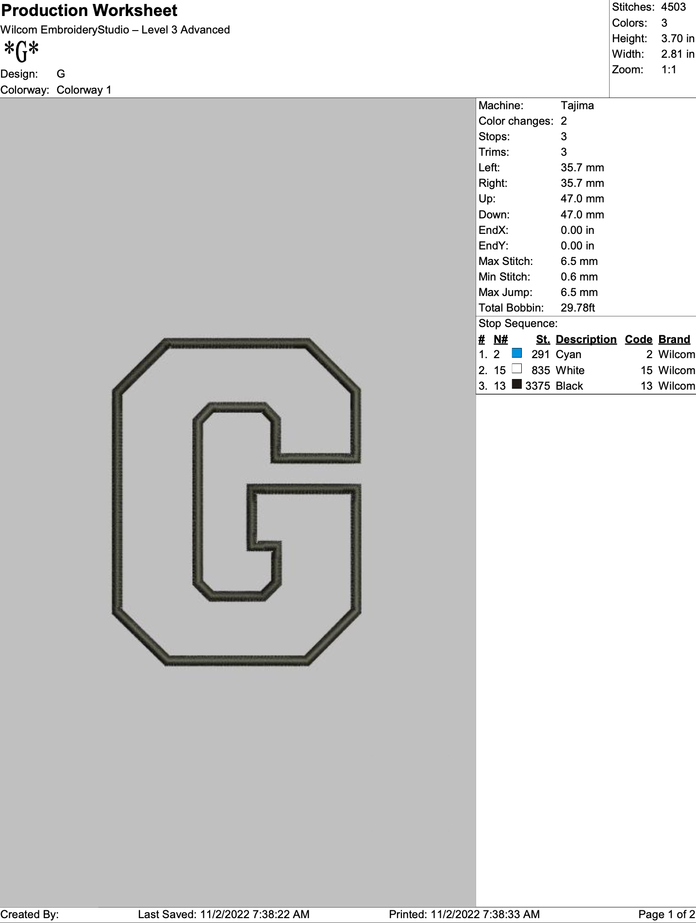 G Applique .Pes design file