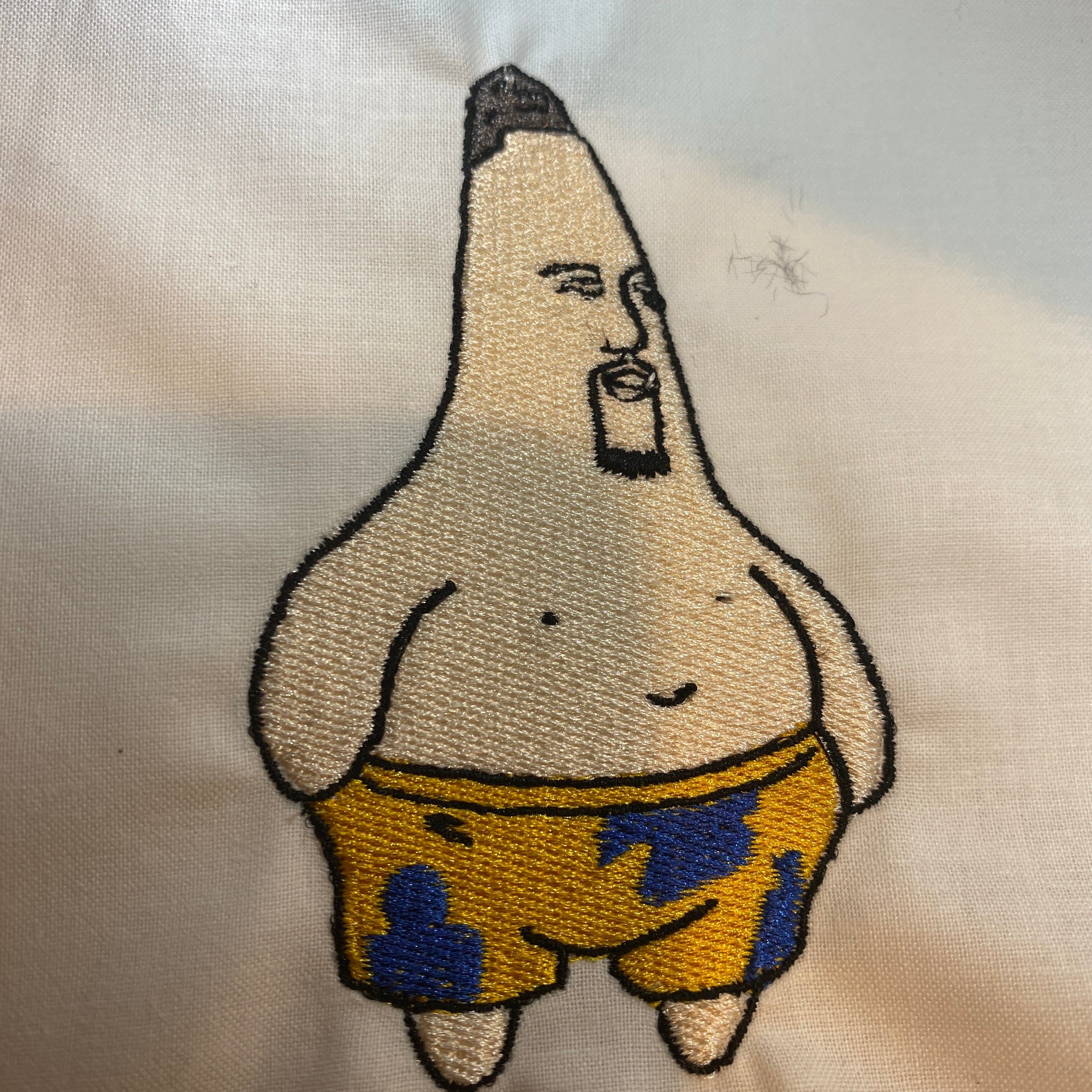 Patrick Star Man Embroidery Design