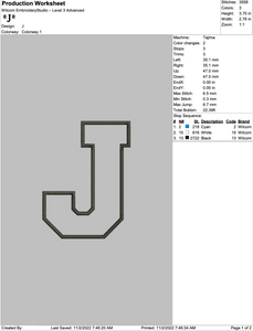 J Applique .Pes design file