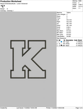 K Applique .Dst Design File