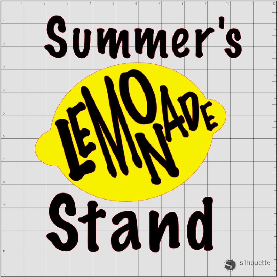 Silhouette Cameo Lemonade Design File