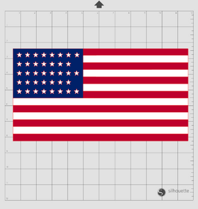 Silhouette Cameo American Flag Design File