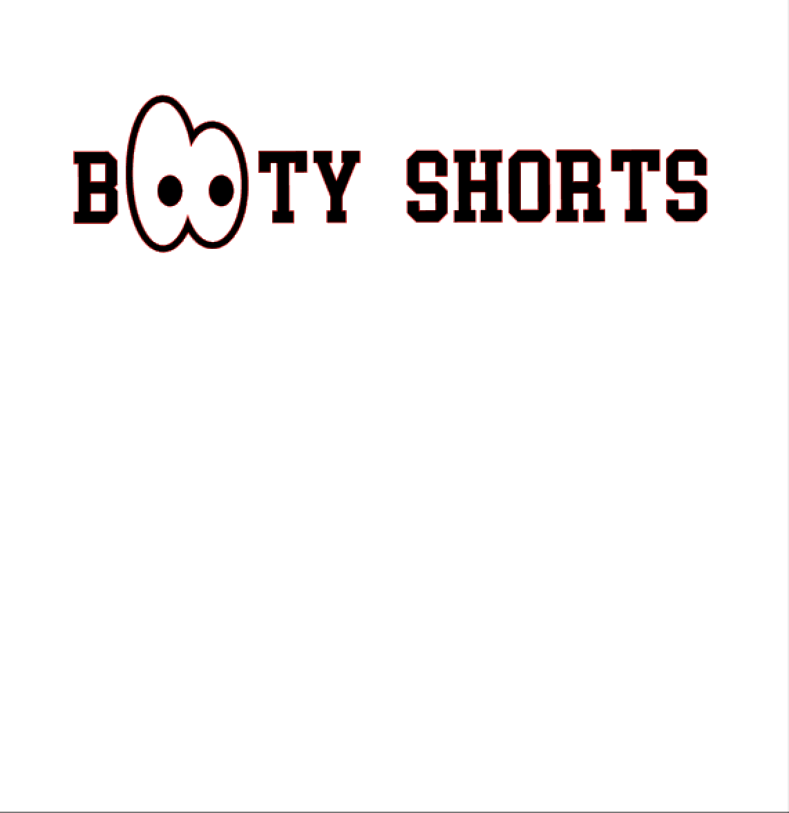 Silhouette Cameo Booty Shorts Design File