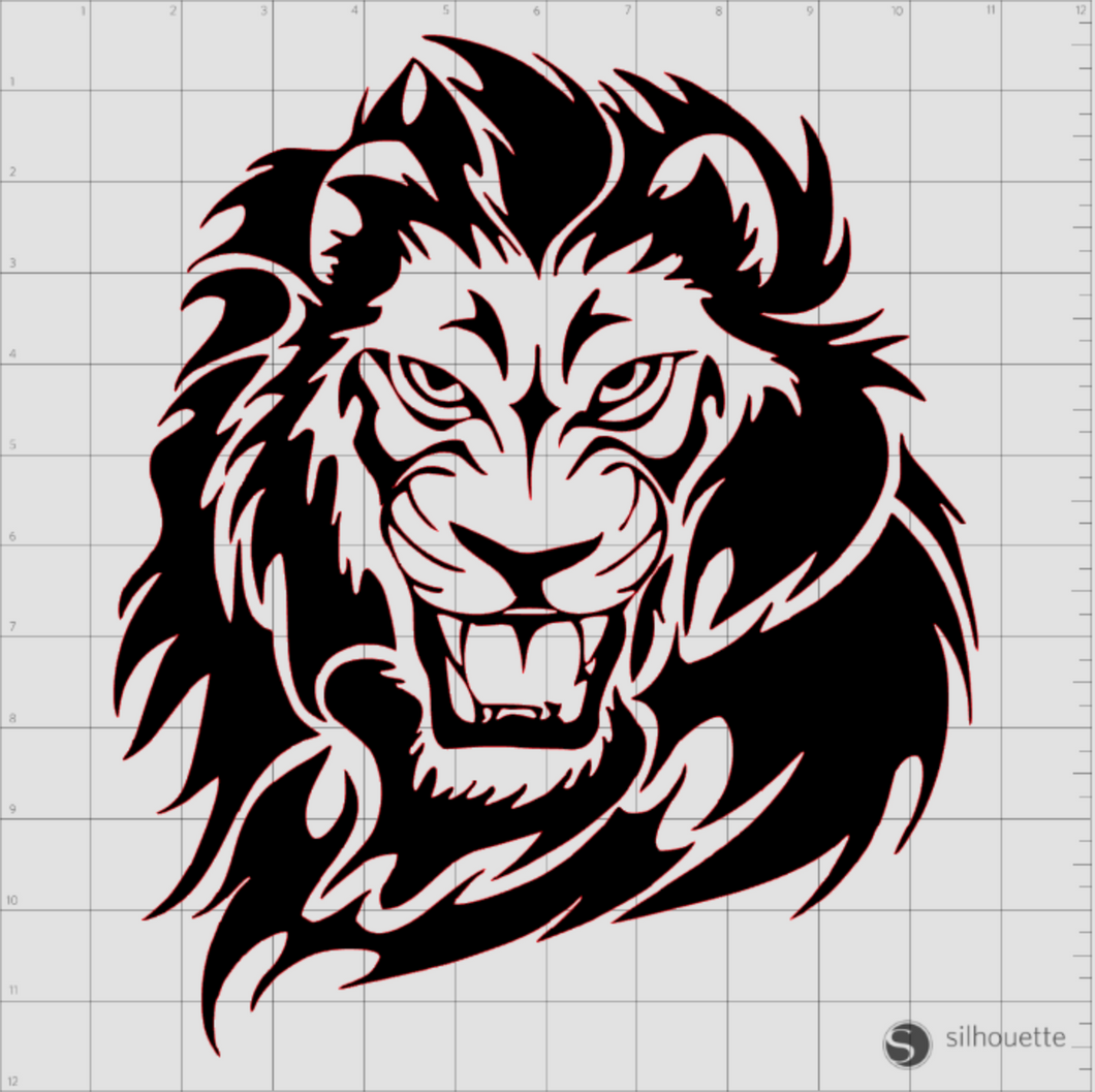 Silhouette Cameo Lion Head Design File