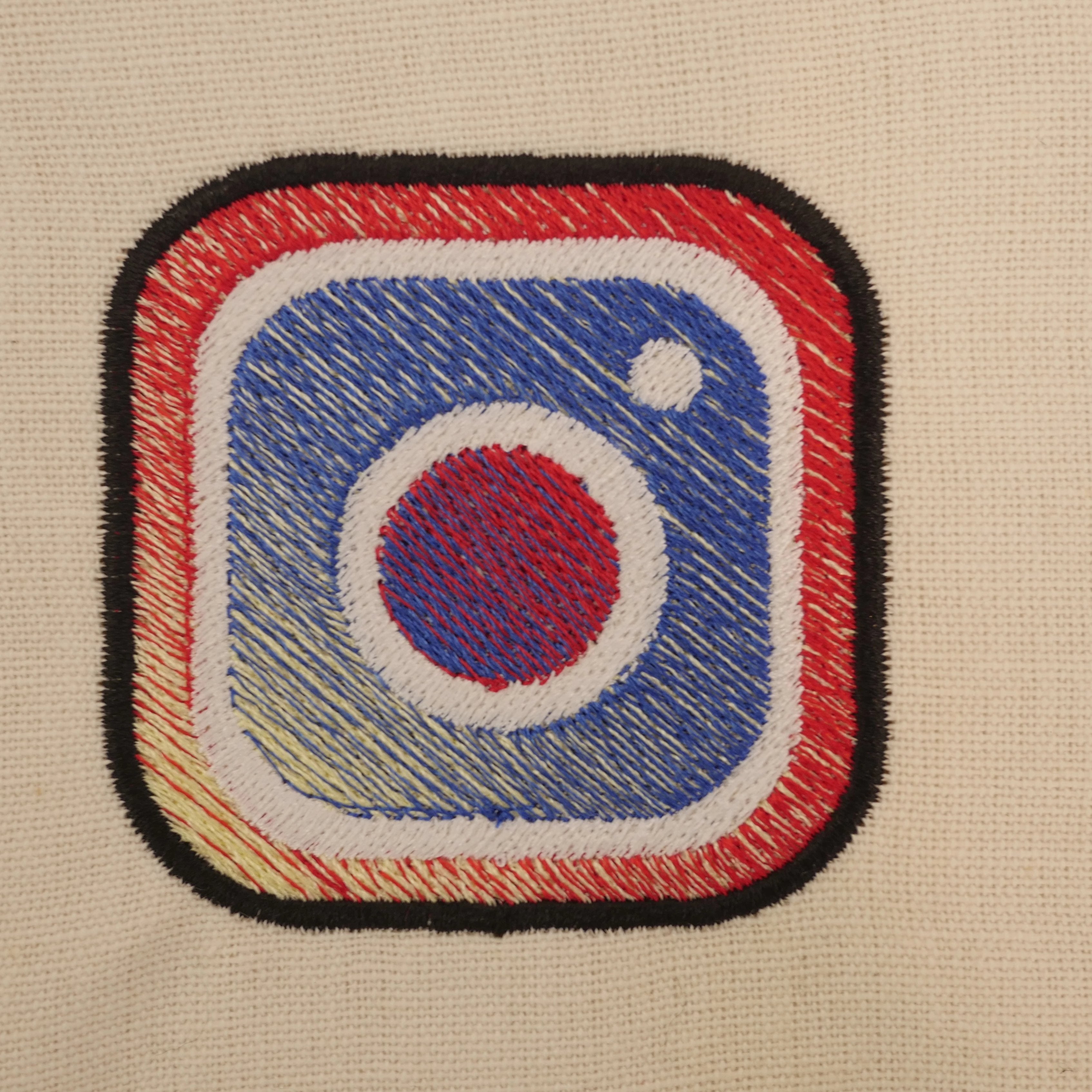 Instagram Logo Gradient Embroidery Design