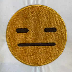 Sarcastic Face Emoji Embroidery Design